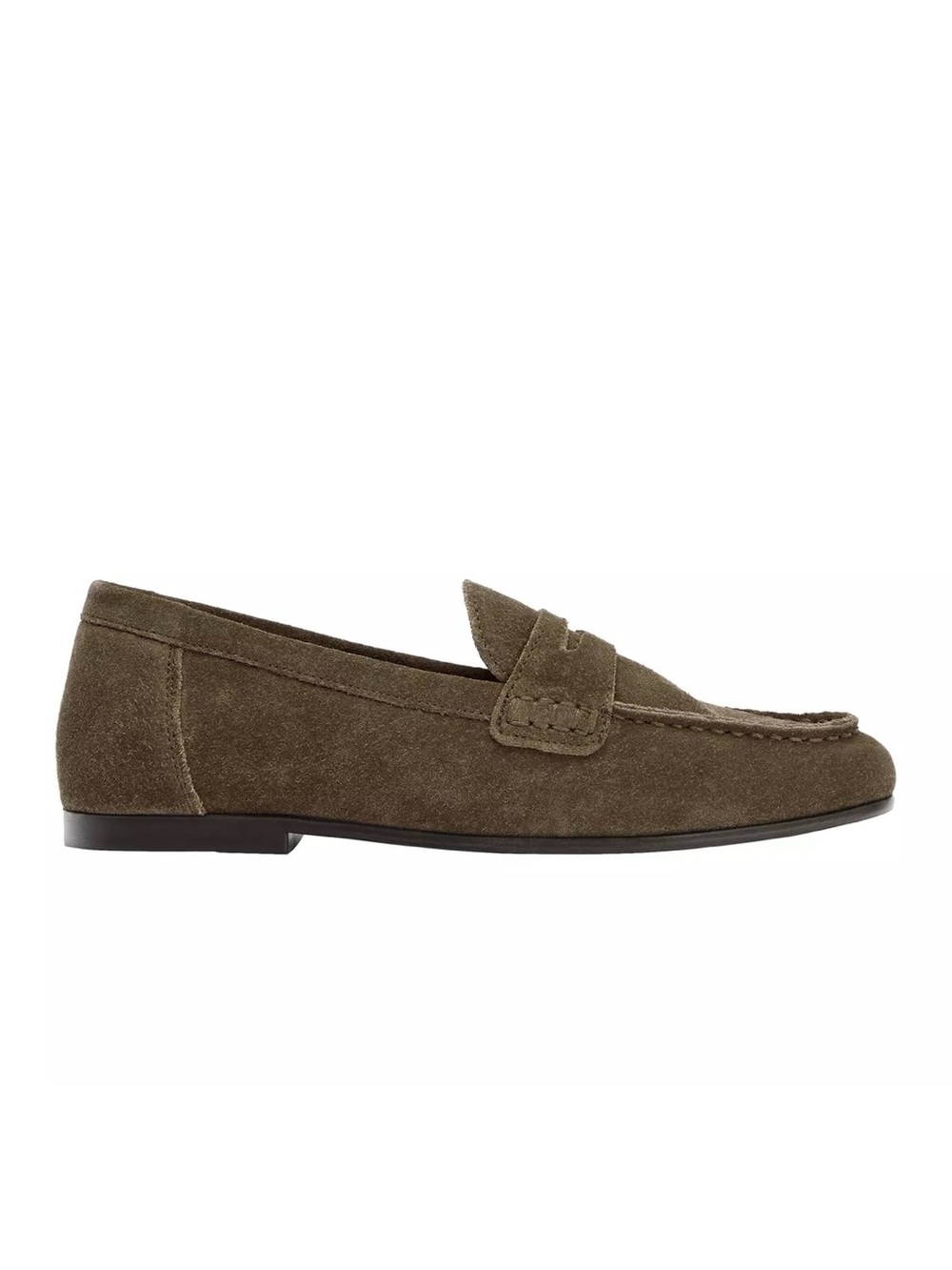 Zara Split Leather Suede Brown Loafers